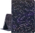 Vimorco IPad 9.7 2018/2017 Case, iPad Air 2, iPad Air Case, Soft TPU Back Cover, Bump Drop Resistance Folio Leather Case, Adjustable Stand Auto Wake/Sleep Smart Case (Constellation)