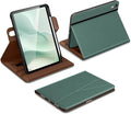 DTTO for iPad Air 11 inch Case M4 / M3 / M2 (2026/2025/2024), iPad Air 5th / 4th Gen (2022/2020), 360 Degree Rotating Premium Leather Folio Stand Cover with Pencil Holder, New Midnight Green