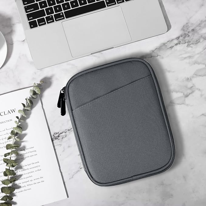 TiMOVO 6-7 Inch Tablet Sleeve for eReader Book Paperwhite/Colorsoft Signature Edition, Protective Sleeve Cover Case with Pocket for E-Reader/Oasis & Kobo Devicess, Space Gray