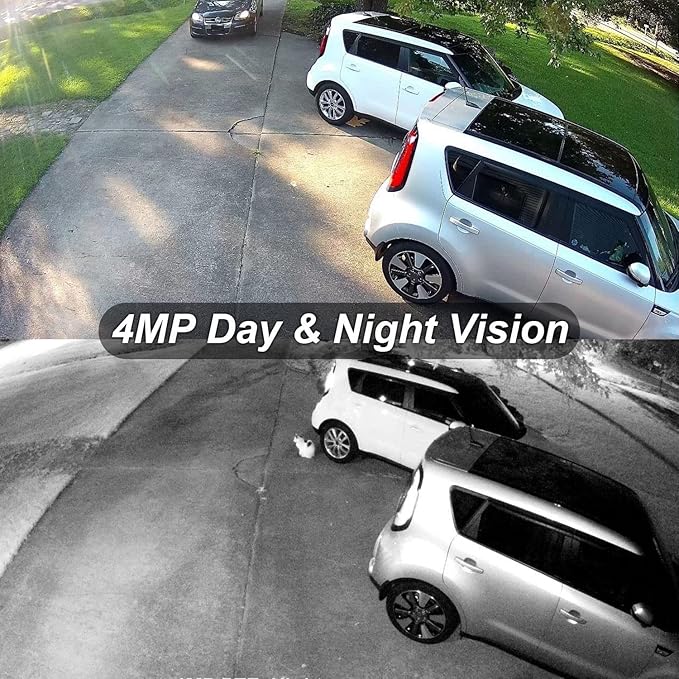 Anpviz 4MP PoE IP Dome Camera with Microphone/Audio, IP Security Camera Outdoor Indoor, 98ft Night Vision, IP66 Waterproof, 2.8mm Wide Angle Lens, 24/7 Recording, Not PTZ, NDAA,IPC-D240W-S (U Series)