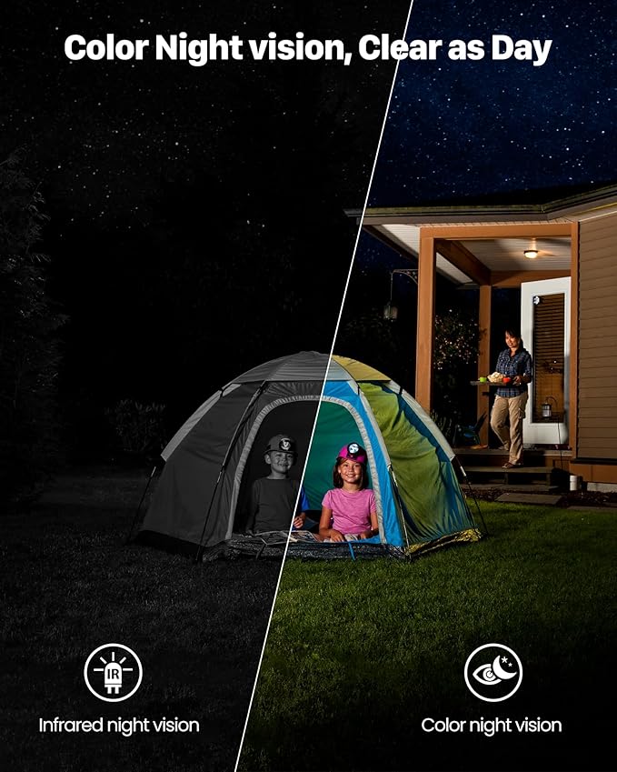 Security Cameras Wireless Outdoor Solar: 2K WiFi Camera for Home Security System - Battery Powered Cam IP66 Waterproof Motion Sensor 360° CCTV Camera- 5G Not Supported