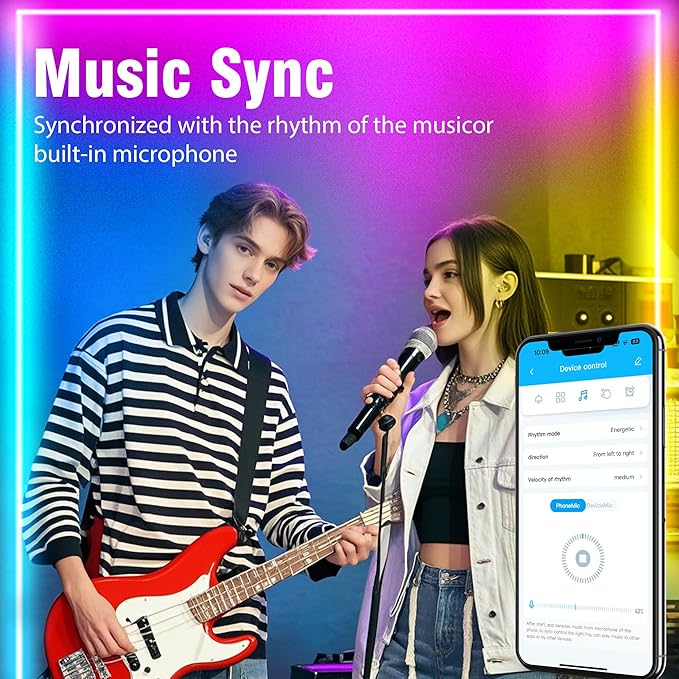 VOLIVO 300ft LED Strip Light Bluetooth, Color Changing LED Strip Lights for Bedroom, Music Sync RGB Lighting with 24Key Remote/APP Control for Home Decoration