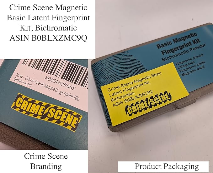 Crime Scene Magnetic Basic Latent Fingerprint Kit, Bichromatic