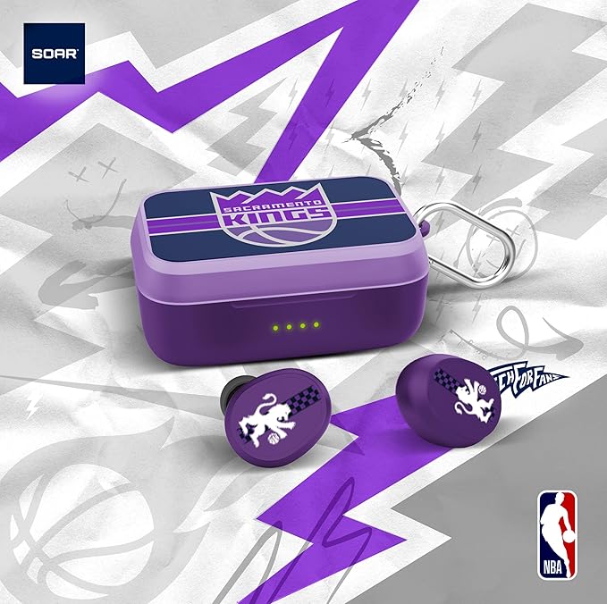 SOAR NBA Wireless Sport Earbuds: Comfortable Fit & Convenient Charging