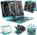 SIBEITU Keyboard Case for iPad Pro 11 Inch M5 2025 / M4 2024, Clear Wireless Keyboard iPad Pro 11inch Cover with Multi-Touch Trackpad, 7-Color Backlight & 3-Brightness, Visible PCB Tech Design, Blue