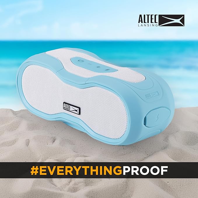 Altec Lansing - BoomJacket Wireless Bluetooth Speaker, Magnetic Waterproof Speaker, IPX7 Outdoor Speaker with 24H Playtime, Portable Speaker with Carabiner, Mountable, Quick Charge