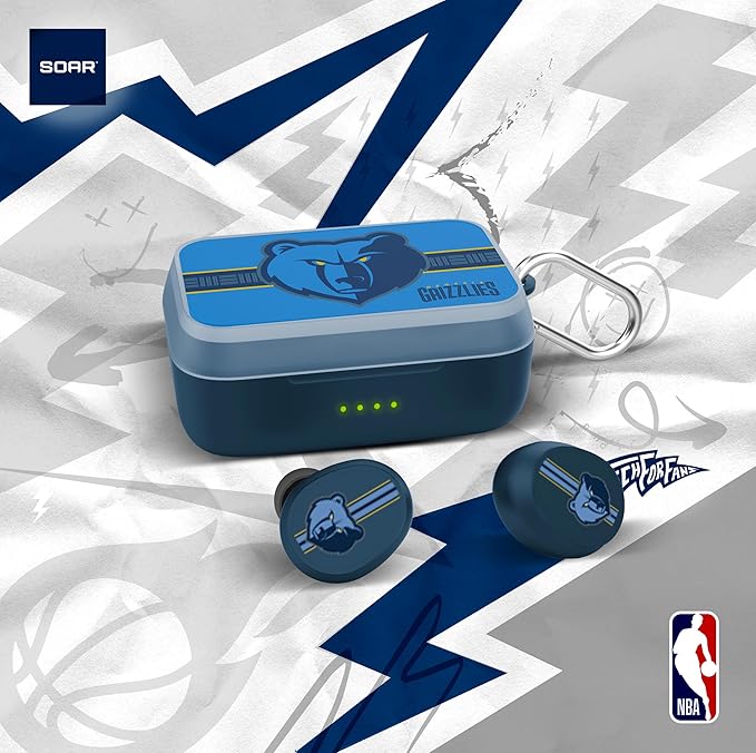 SOAR NBA Wireless Sport Earbuds: Comfortable Fit & Convenient Charging