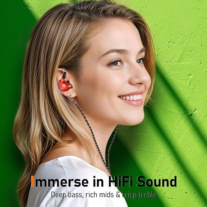 Vibes 202MC USB-C Wired Earbuds - USBC HiFi in Ear Headphones for iPhone 17/16/15 - Noise Isolating Ear Buds w/ Mic - Clear Sound, Deep Bass & Comfort-Fit Earphones - Silver Plated Cord, Carrying Case