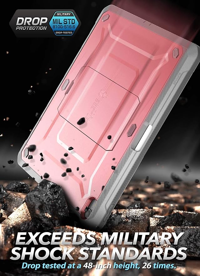 SUPCASE Unicorn Beetle Pro Series Case Designed for iPad Air 5 (2022) / iPad Air 4 (2020) 10.9 Inch, with Pencil Holder & Built-in Screen Protector Full-Body Rugged Heavy Duty Case (Rosegold)