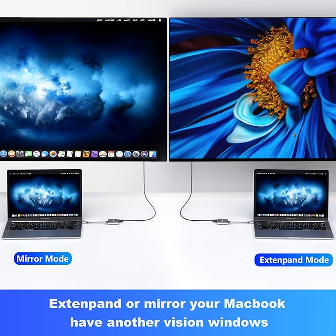 MOKiN USB C to HDMI Multiport Adapter, Type-C Hub Thunderbolt 3 to HDMI 4K Output USB 3.0 Port and USB-C Charging Port, Digital AV Adapter for MacBook Pro/air, Galaxy S8/S9