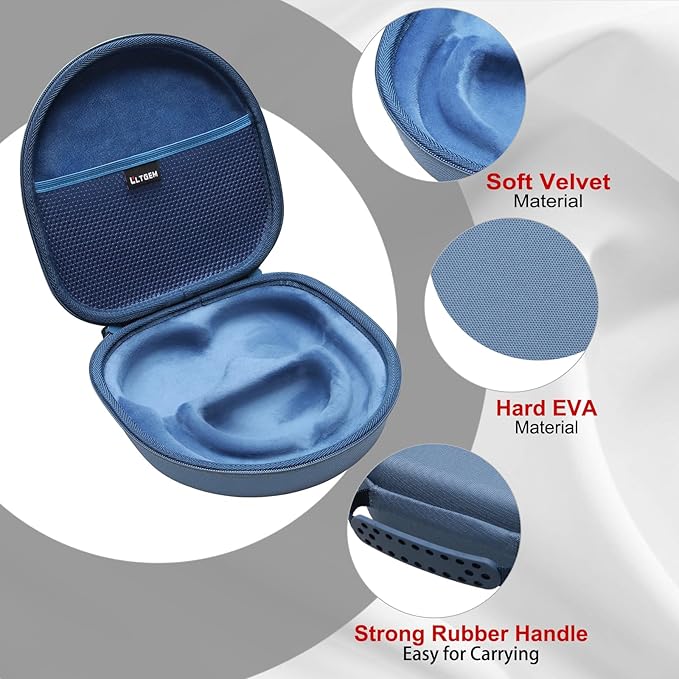 LTGEM Case Compatible with Anker Soundcore Life Q20i / Q20 / Q30 / Q45 Hybrid Active Noise Cancelling Headphones, Blue