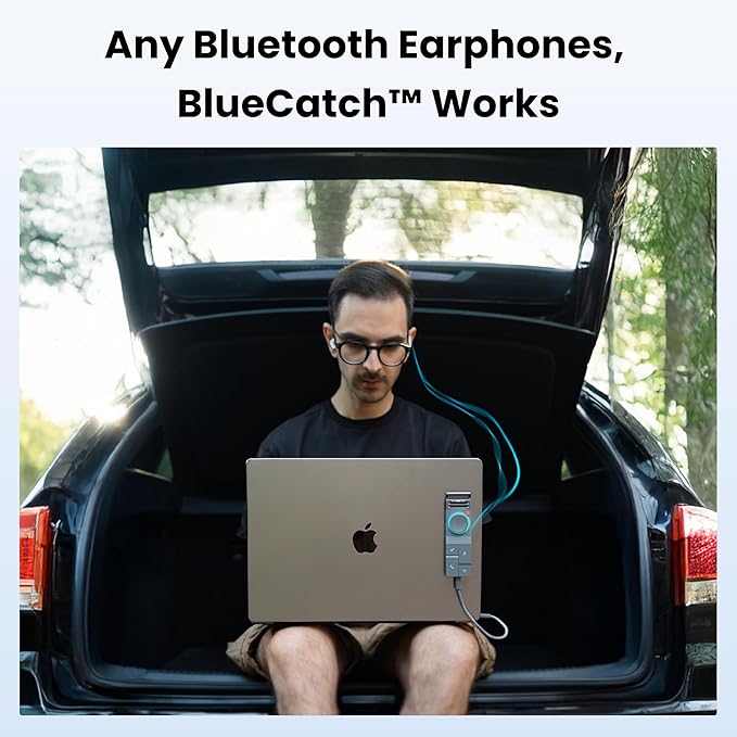 HiDock P1 AI Voice Recorder Work with Bluetooth Earbuds: BlueCatch Tech Smart Voice Recorder with Playback AI Transcriber Summarize for Lectures Meeting Notes Voice Activated Recorder 64GB(Star White)