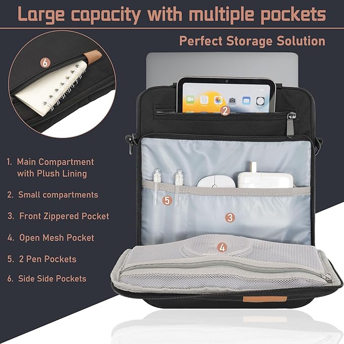13.3-14 Inch Laptop Sleeve Bag, Padded Carrying Case for New MacBook Neo 13" (A18 Pro), MacBook Pro 14" M5/M4/M3/M2 14" /13", MacBook Air 13.6"/14" M5/M4/M3/M2 2026-2022, Surface Pro AI PC/9/8 13"