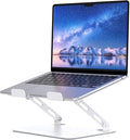 SOUNDANCE Laptop Stand for Desk, Portable Adjustable Laptop Riser, Ergonomic Design Computer Holder, Metal Laptop Mount Elevator Compatible with 10 to 15.6 Inches PC Computer, White