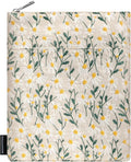 Dadanism 9-11 Inch Embroidered Daisy Padded Carrying Case Protective Tablet Sleeve for iPad A16 11th Gen 11"/10th Gen 10.9", iPad Air 11"/Pro 11"/Air 5th 4th 10.9", Galaxy Tab A11+ Plus 11", Beige