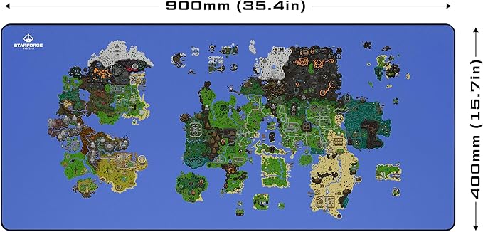Map - Old School RuneScape Gaming Desk Mat – Large Extended Mouse & Keyboard Pad