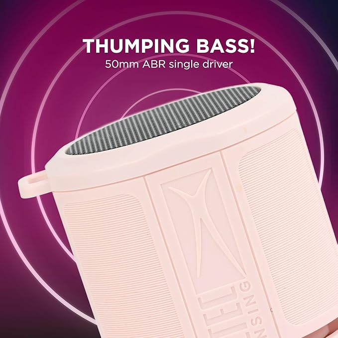Altec Lansing HydraMicro - Waterproof Bluetooth Speaker, Lightweight & Portable Speaker for Travel & Outdoor Use, Petal Pink