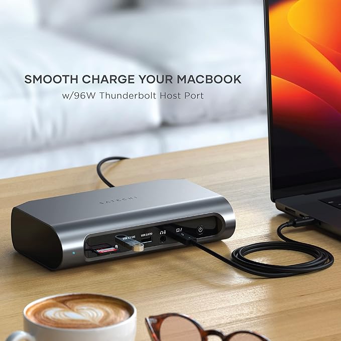 Satechi 16 in 1 Thunderbolt 4 USB C Docking Station, 100W Charging, up to 4 Screens 4K/60Hz, USB C Data, 6 USB-A Ports, Micro/SD Card Readers, 2.5Gbps Ethernet for MacBook Air/Pro, Mac/Windows