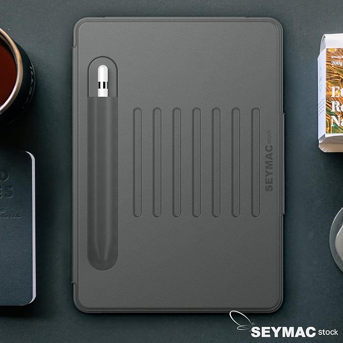 SEYMAC stock Case for iPad 9th/8th/7th Generation 10.2'', Strong Magnetic Auto Sleep Shockproof Case with Absorbing Multi-Angles Stand, Pen Holder, Card Slot (Gray)