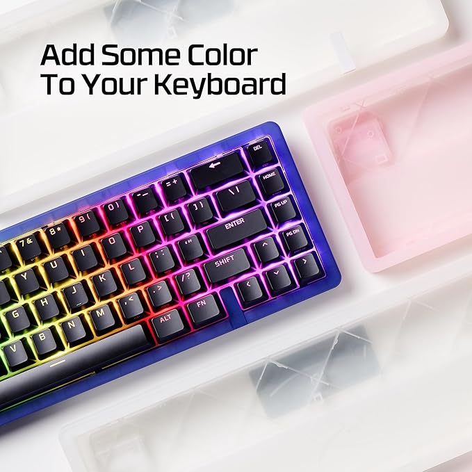 HyperX Origins 2 65% Housing – Translucent Frosted Material, Shine Through, High Profile, Easy Access, Tool Free – White