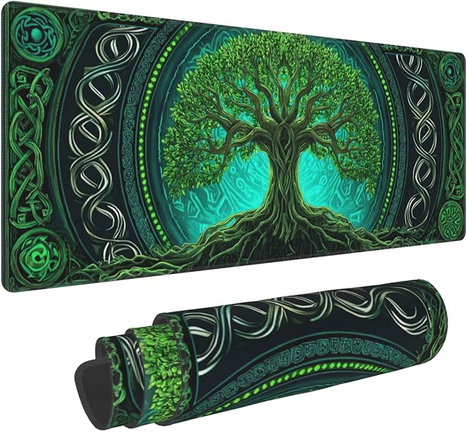 Tree Mouse Pad Extended Large Gaming Mouse Pad XL Stitched Edges for Gamer Home Office 31.5 X 11.8 Inch
