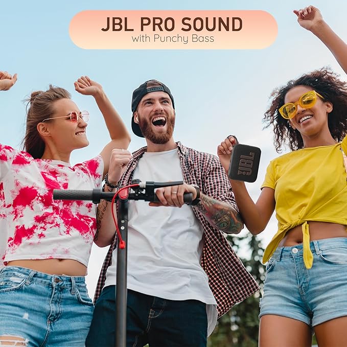 JBL Go 4 Portable Bluetooth Wireless Speaker, IP67 Waterproof and Dustproof Built-in Battery - Blue - Boomph's Comprehensive Ultimate Performance Cloth Solution for Your On-the-Go Sound Experience