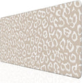 Desk Cover Mat, XXL Large Mouse Pad, Computer Laptop Mat Desk Decor for Office Game Home 31.5 X 15.7 Inch (Beige Leopard Print)