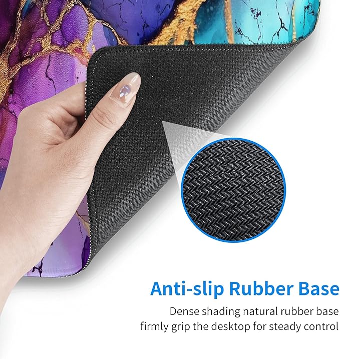 Marble Mouse Pad Extended Large Gaming Mouse Pad XL Stitched Edges for Gamer Home Office 31.5 X 11.8 Inch