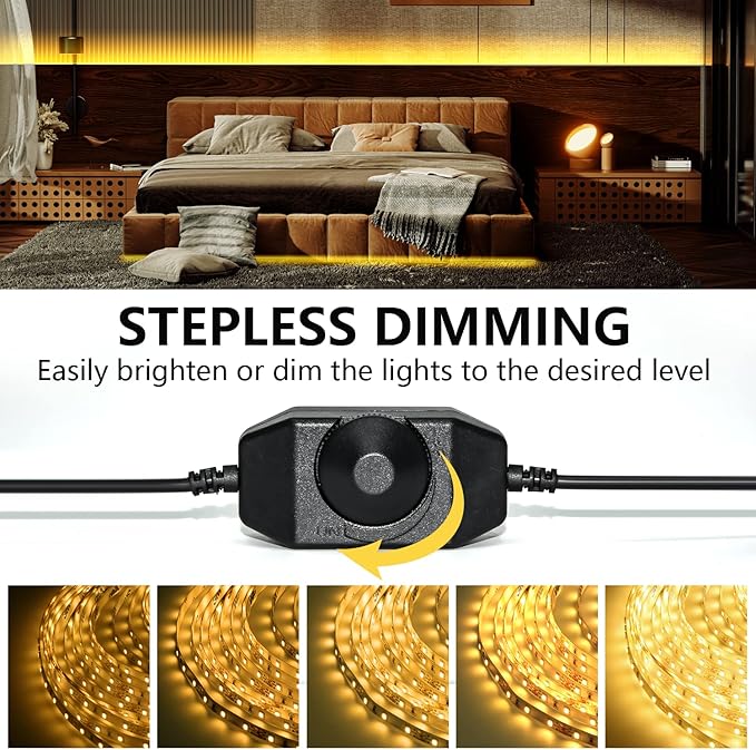 LED Strip Lights 100ft Dimmable 3000K Bright Warm White Strip Lighting, 30M 1800 LEDs 2835 Flexible Ribbon Light 12V LEDs Tape LED Lights for Bedroom Kitchen Home Decoration