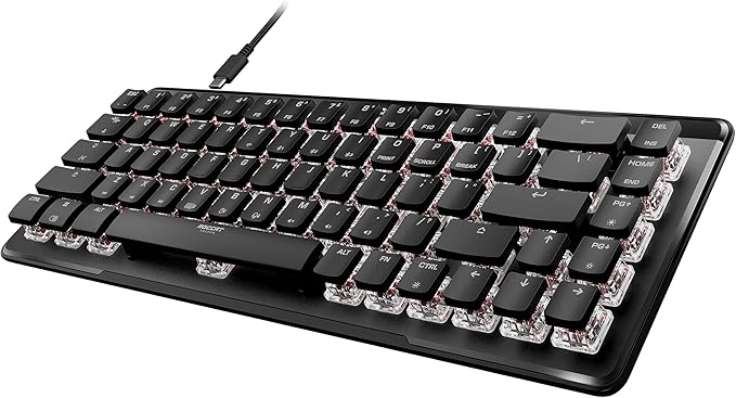 ROCCAT Vulcan II Mini Air 65% Optical Mechanical Gaming Keyboard, Full Wireless and Bluetooth Capabilities, Customizable RGB Illumination, Button Duplicator, On-Board Profiles, Aluminum Plate – Black