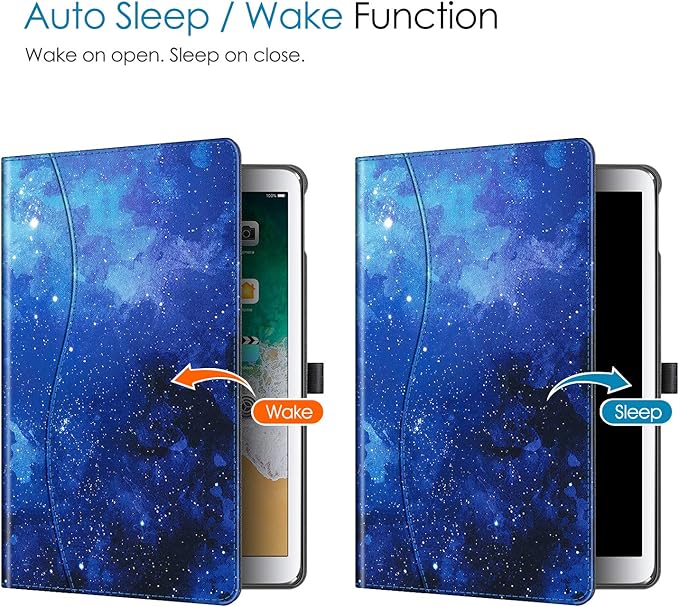 Fintie Case for iPad Air (3rd Gen) 10.5" 2019 / iPad Pro 10.5" 2017- [Sleek Shield] Premium PU Leather Slim Fit Multi Angle Stand Cover with Pocket, Pencil Holder, Auto Wake/Sleep, Starry Sky
