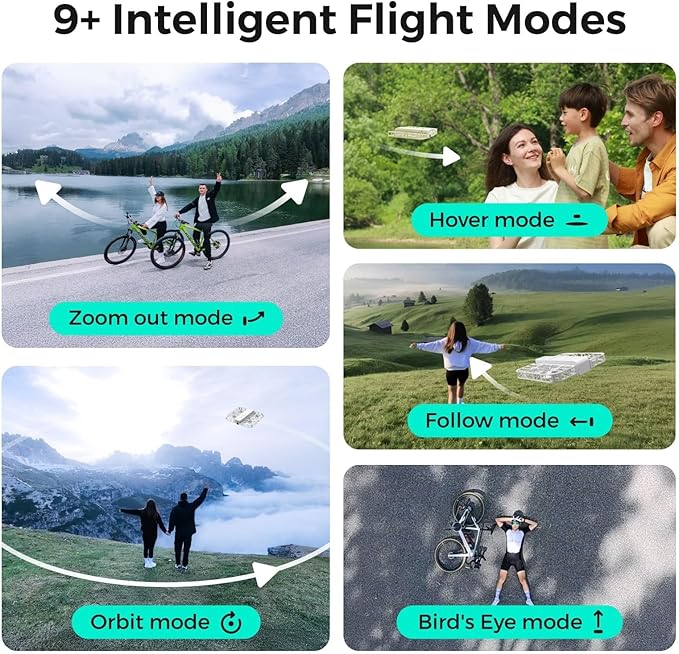 HOVERAir X1 Drone with Camera, Follow-me Drone with Self-Flying Mode, Foldable Mini Drone with HDR Video Capture, Palm Takeoff, Intelligent Flight Paths, Hands-Free Control White (Combo Plus)