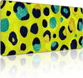 35.4 x 15.7 in, XXL Large Mouse Pad for Desk, Extended Keyboard Mouse Mat for Computer Office, Big Mouse pad with Stitched Edges, Gaming Pc-Abstract Leopard Print Light Green