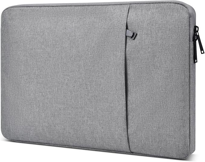 Portable Monitor Sleeve 18.5 inch, Padded Shockproof Carrying Case Compatible with Most 18.5-in Portable Display Monitors, Water-Resistant Monitor Bag Cover with Accessory Pocket Bag -Gray