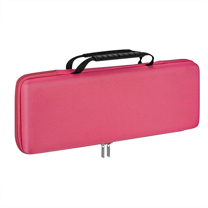 GEEKRIA 75% Keyboard Case, Hard Shell Travel Carrying Bag for Compact 84 Key Computer Mechanical Gaming Keyboard, Compatible with Nuphy Air75, Logitech POP Keys/POP ICON Combo (Rose)