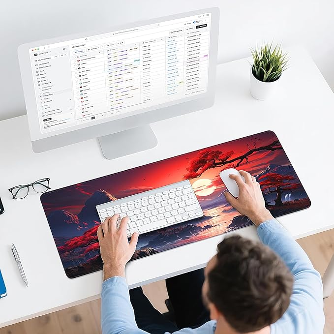 Gaming Mouse Pad - (31.5"×11.8") Japanese Anime Large Mouse Pads for Desk - Desk Mat for Keyboard and Mouse with Non-Slip Base, Desks Pad Matfor Game/Office & Home