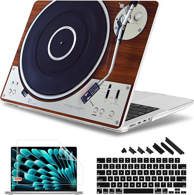 May Chen for 2026 MacBook Pro 14-inch M5 M4 M3 M2 M1 Pro/Max Chip, Release 2026 2025-2021, Model A3427 A3426 A3434 A3112 A3401 A3185, Plastic Hard Shell with Keyboard Cover, Stereo Turntabl