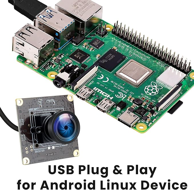 120fps USB Camera Module - 4K High Speed Golf Swing USB Camera with No Distortion 110 Degree Wide Angle Lens for Windows Mac OS Jetson Nano