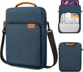 MoKo 9-11 Inch Tablet Sleeve Bag Handle Carrying Case with Shoulder Strap Fits iPad Pro/Air/A16 11 inch,iPad 10th 10.9,i-Pad 9/8/7th 10.2,iPadAir 5/4th 10.9,i-Pad 9.7,Tab S8/S9 11", Indigo
