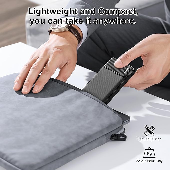 AsperX 2-Pack 10000mAh USB C Output Portable Charger Power Bank Fast Charging, Portable Phone Charger External Battery Pack for iPhone, Samsung, Google LG and Heated Vest