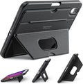 OMOTON Case for iPad mini 7 A17 Pro 7th Generation Mini 6 6th Gen (8.3-inch, 2024/2021), Soft TPU Protective Cover with Mutiple Angle Adjustible Kickstand and Pencil Hoder, Black