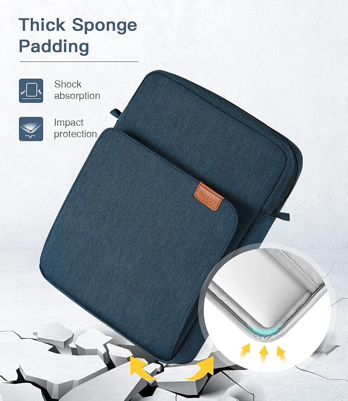 MoKo 13.3-14 Inch Laptop Sleeve Bag Fits Mac Neo 13-inch A18 Pro, Mac Pro 13.3" M2 2022/M5/M5 Pro/M5 Max 14.2" 2026, Mac Air 13.6" M5 2026, Handle Carrying Case with Shoulder Strap, Indigo