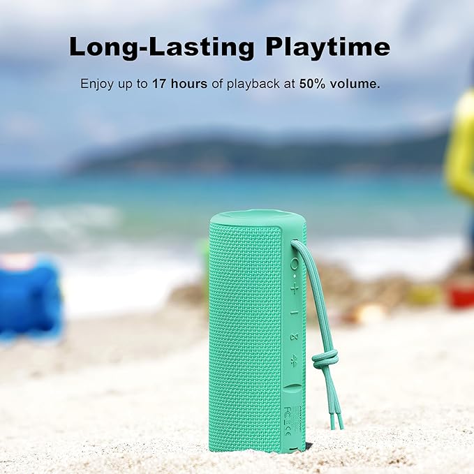 MIATONE Boombox Portable Bluetooth Speaker Gifts for Women Men - Green