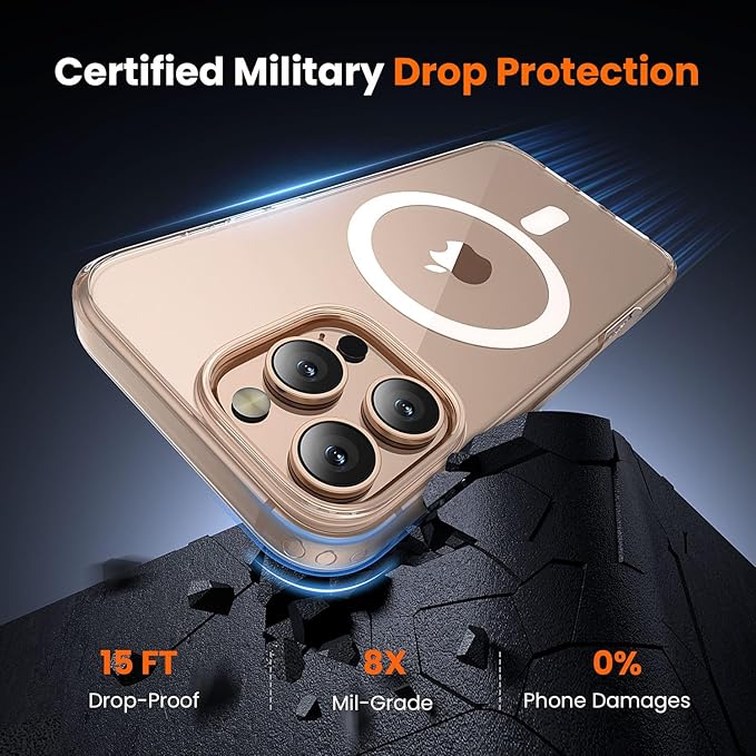 toushion 3 in 1 for iPhone 16 Pro Max Case Clear with MagSafe, Not Yellowing, Screen Protector*1 Camera Lens Protector*1, Military-Grade Protection for iPhone 16 Pro Max Phone Case 6.9 inch Clear