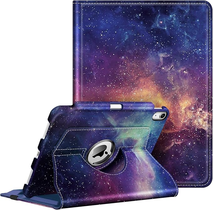 Fintie Rotating Case for iPad Air 11-inch M4/M3/M2 (2026/2025/2024), iPad Air 5th (2022) / 4th Generation 10.9 Inch - 360 Degree Rotating Protective Stand Cover with Pencil Holder, Galaxy