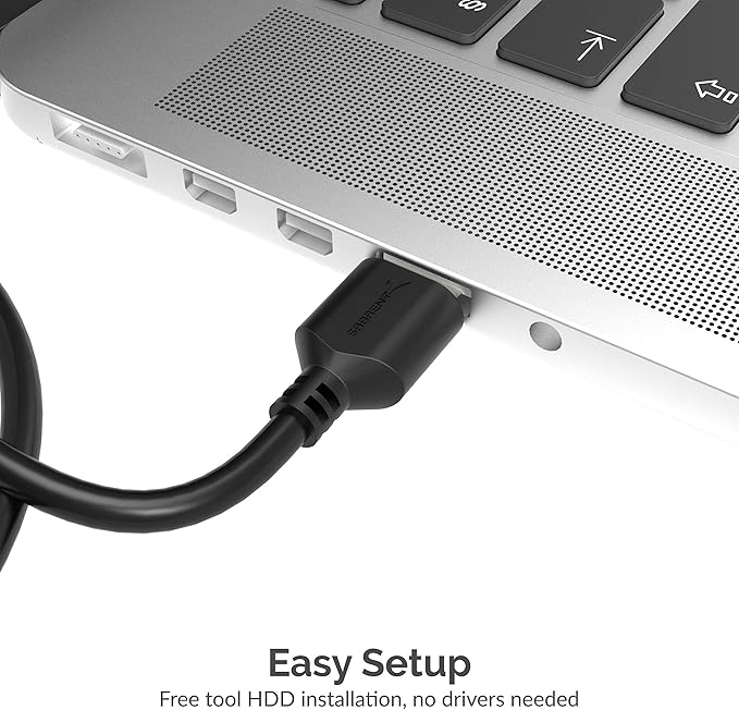 SABRENT USB 3.0 to 2.5” SATA Adapter Cable for SSD & Laptop HDD, UASP Support, 5Gbps Data Transfer, USB-Powered (No External Power), Compatible with SATA I/II/III Drives (EC-SSHD)