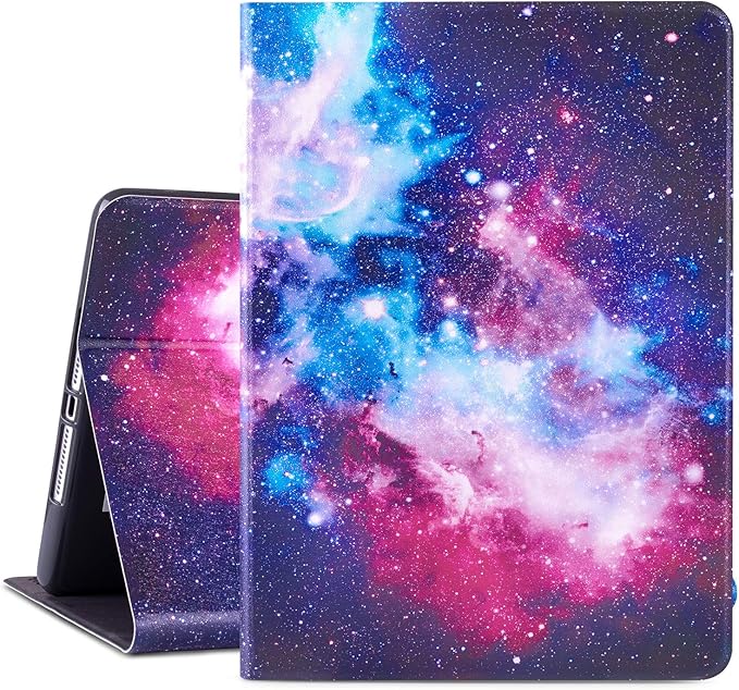 Vimorco iPad 9.7 Case, Premium Leather, Auto Sleep/Wake, Adjustable Angle Stand, Compatible with iPad 5th/6th Gen, Air 1/2, Nebula Blue