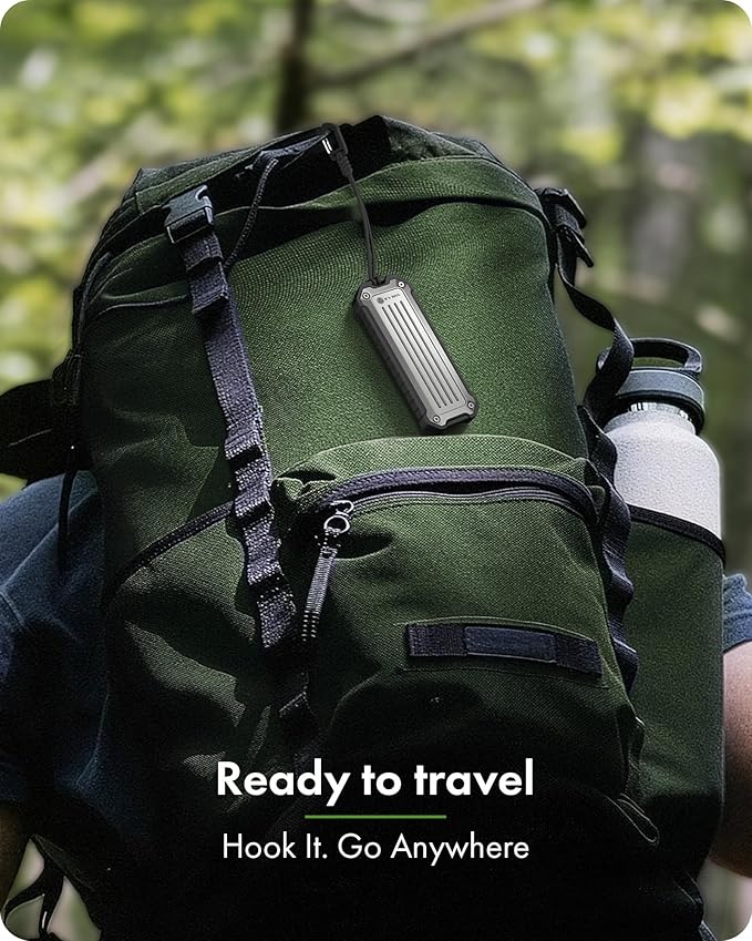 ICY BOX M.2 NVMe & SATA SSD Enclosure, External Adaptor with USB 3.2 Gen 2 Type-C 10Gbps, Dust & Shock-Proof, Supports M-Key & B+M-Key SSDs (2230 to 2280), Up to 4TB, Portable with Lanyard for Travel