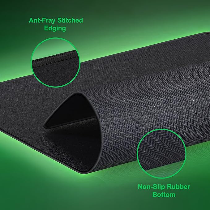 LifeTrim Huge 46”x17” 5mm Gaming Mouse Pad Large Mouse Pad for Desk Gaming Giant Black XXL Thick Long Extra Large Extended Big Gamer Desk Mat