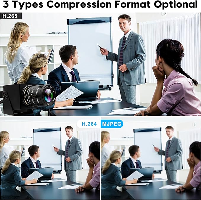 60fps HDMI USB Camera 4K High Speed USB3.0 HDMI Simultaneous Output PC Webcam 3.6-10mm 3X Manual Zoom Lens Close up Camera for Computer TV Projector Monitor Industrial Application